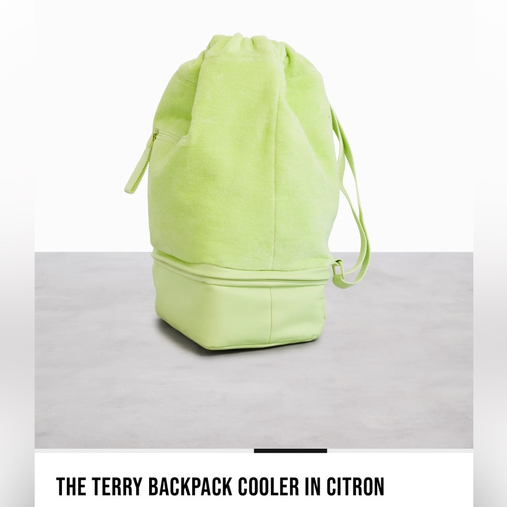 Beis Terry Backpack Cooler, Citron - image 3